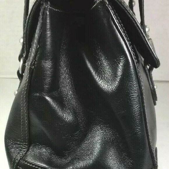 Etienne Aigner Large Black Structured Leather Bag - Picture 5 of 12